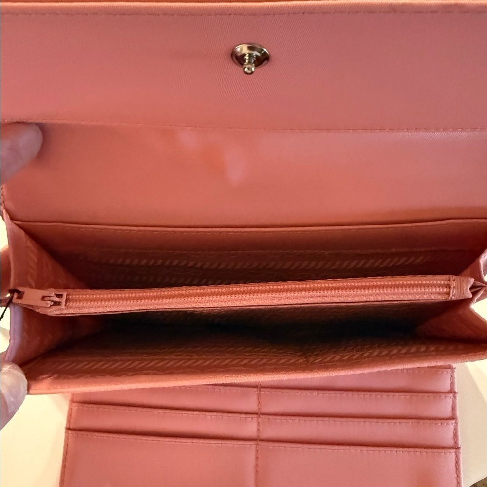 NWT Pregio Women’s Peach Color Wallet CC Slips, ID Slip, Bill Slip Snap Closure - Picture 6 of 16